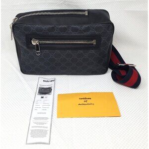 Gucci GG Supreme Men's Sling Backpack Waist Crossbody Bag w/ COA